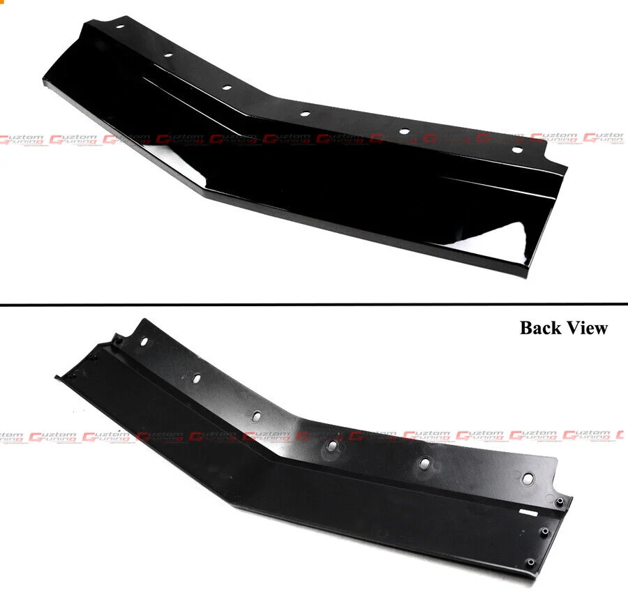 For 2020-2025 Corvette C8 Z51 Z07 Stingray Coupe Convertible Canard Style Gloss Black Front Bumper Lip Splitter - Image 3