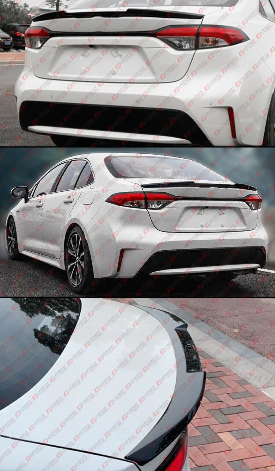 For 2020-2026 Toyota Corolla LE XLE SE XSE Sedan Gloss Black Trunk Spoiler Wing - Image 4