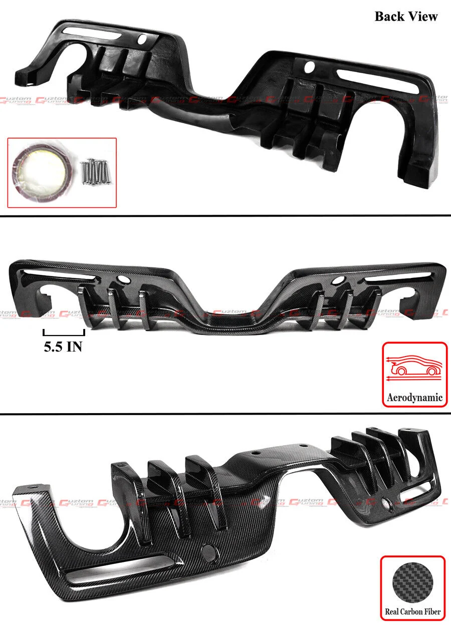 For 2020-2026 Toyota Supra A90 A91 MK5 Real Carbon Fiber Rear Bumper Diffuser Valance - Image 2