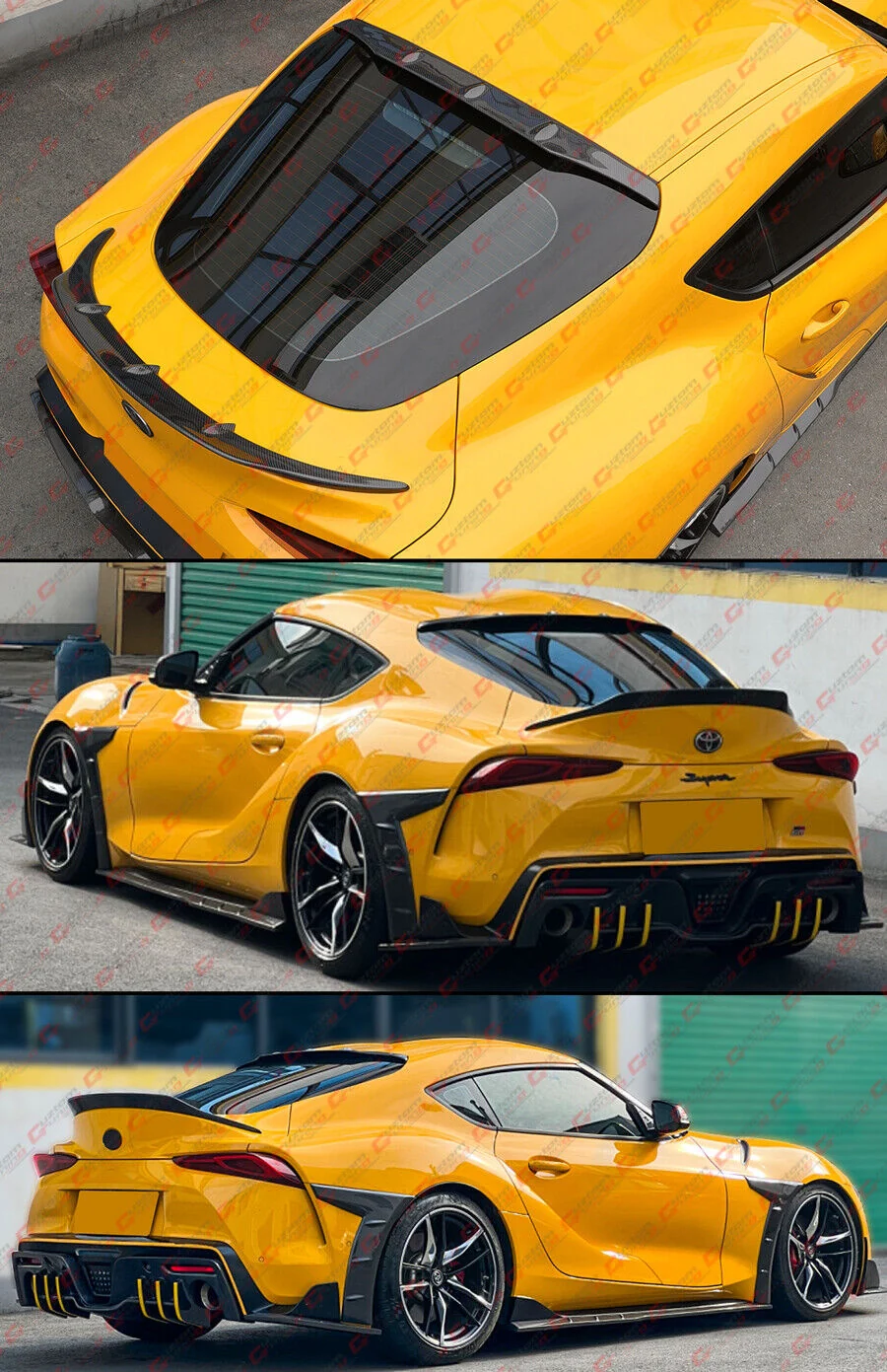 For 2020-2026 Toyota Supra GR A90 CTM Design Carbon Fiber Rear Window Roof Spoiler - Image 4