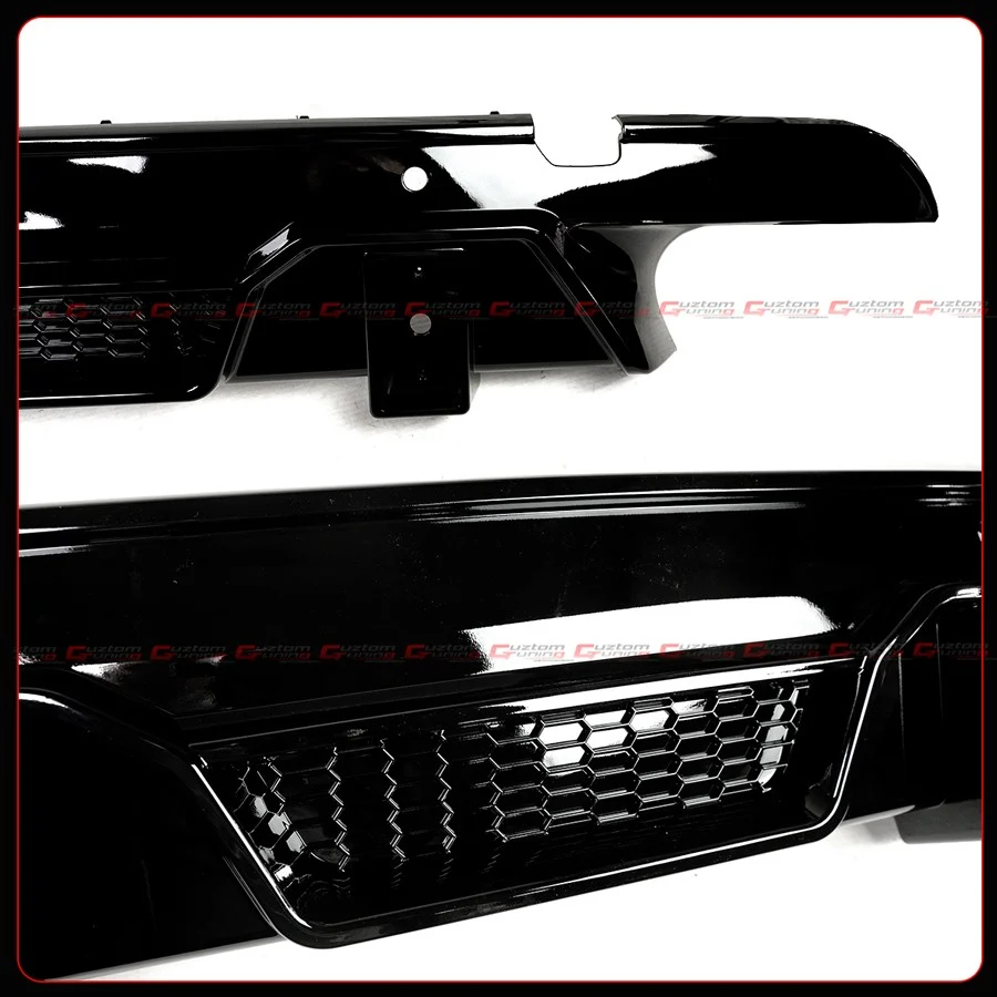 For 2020-2026 BMW F95 X5M F96 X6M LT Style Gloss Black Dual LED Rear Bumper Diffuser - Image 4
