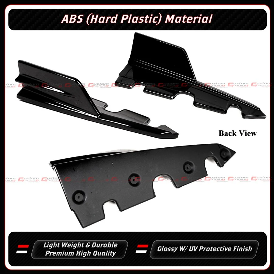 For 2020-2026 BMW F95 X5M F96 X6M LT Style Gloss Black Dual LED Rear Bumper Diffuser - Image 5
