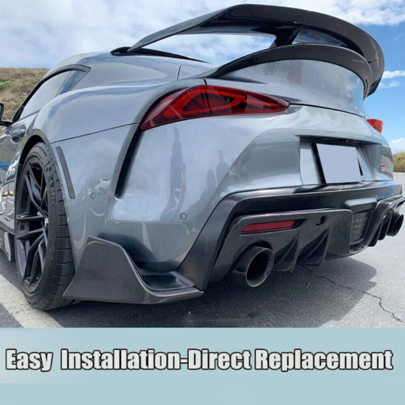 For 2020-2026 Supra A90 AG Style Carbon Look Rear Bumper Side Corner Aprons Spats - Image 4