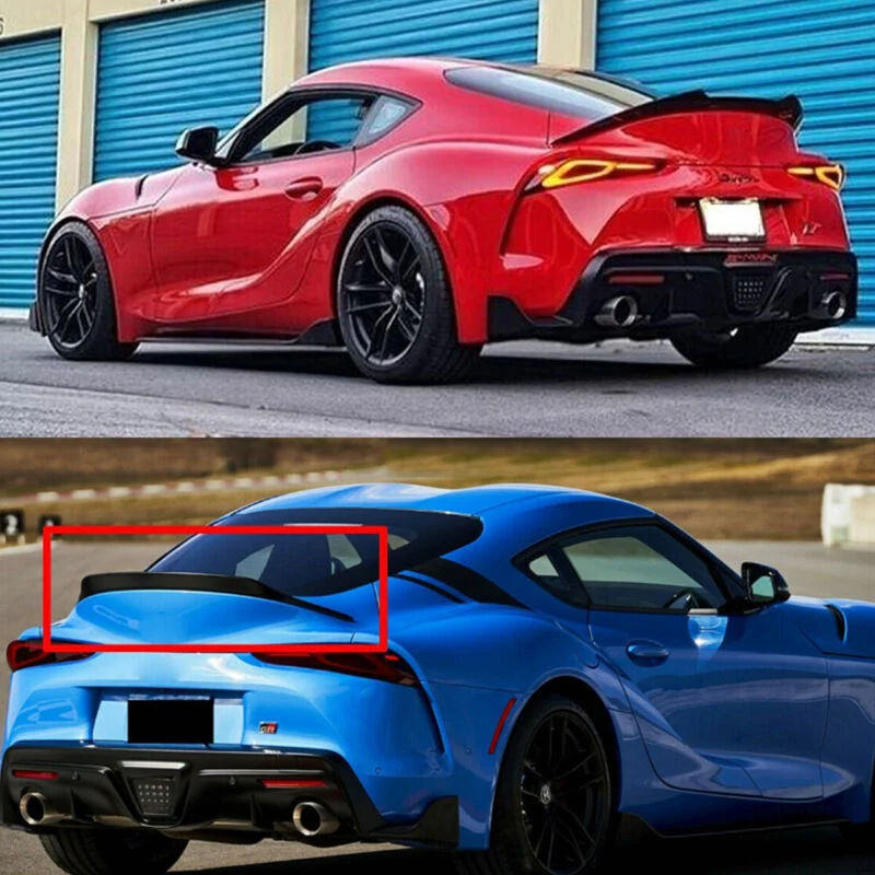 For 2020+ Toyora Supra A90 A91 Glossy Black Highkick Rear Trunk Spoiler Wing - Image 2