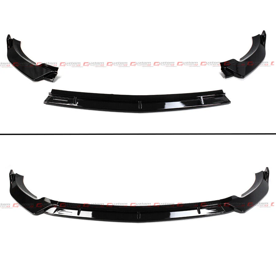 For 2021-2023 Mercedes W213 E-Class Sedan Gloss Black Front Bumper Lip Splitter - Image 2