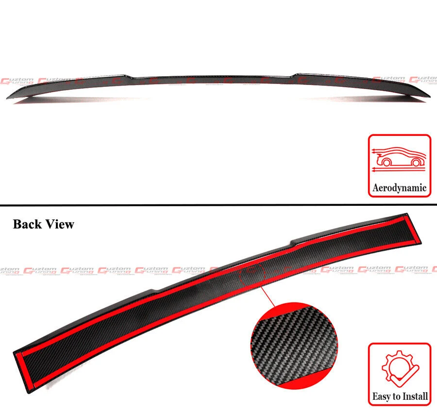 For 2021-2024 Lexus IS300 IS350 IS500 CTM Dry Carbon Fiber Rear Window Roof Spoiler - Image 2