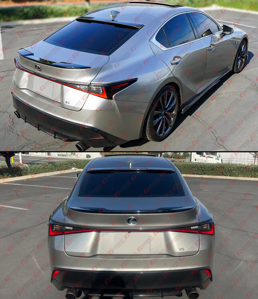 For 2021-2024 Lexus IS300 IS350 IS500 CTM Dry Carbon Fiber Rear Window Roof Spoiler - Image 4
