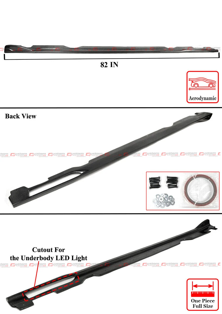 For 2021-2025 BMW G22 G23 430i M440i Coupe Real Carbon Fiber Side Skirt Extension - Image 3