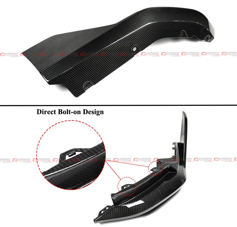 For 2021-2025 BMW G80 M3 MP Style Dry Carbon Fiber Rear Bumper Side Corner Spats Extension - Image 4
