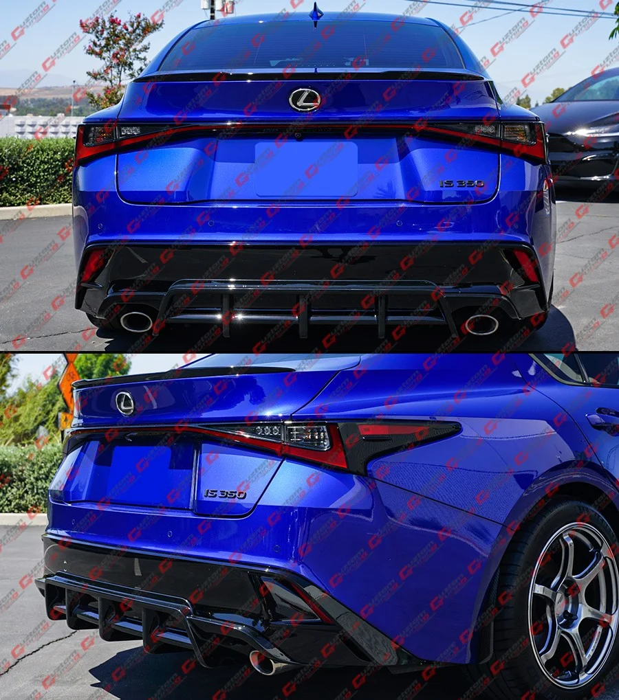 For 2021-2025 Lexus IS300 IS350 CTM Design V1 Gloss Black Rear Bumper Diffuser - Image 10