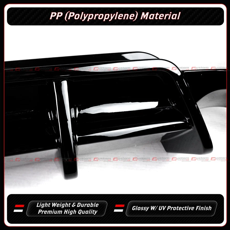For 2021-2025 Lexus IS300 IS350 CTM Design V1 Gloss Black Rear Bumper Diffuser - Image 7