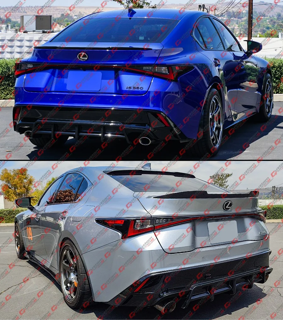 For 2021-2025 Lexus IS300 IS350 CTM Design V1 Gloss Black Rear Bumper Diffuser - Image 9
