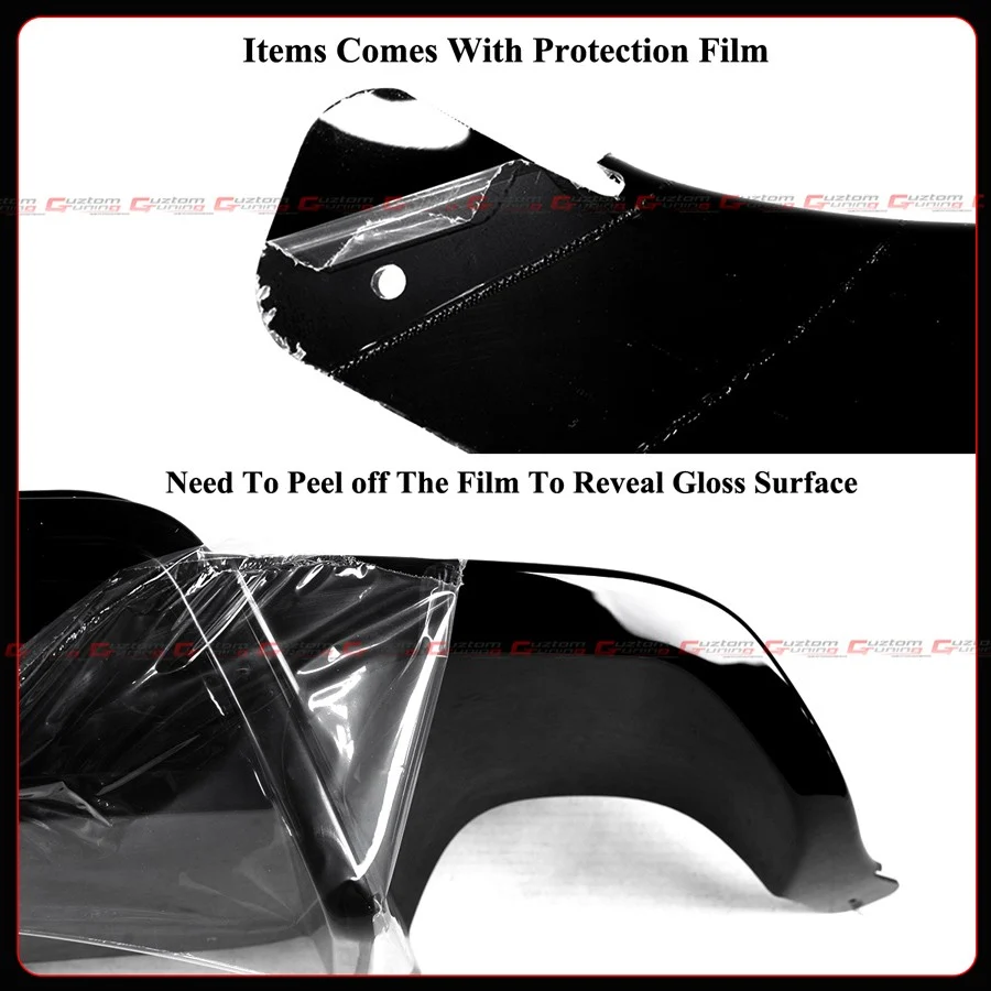 For 2021-2026 Lexus IS300 IS350 CTM V1 Gloss Black Rear Diffuser + Corner Extensions - Image 4