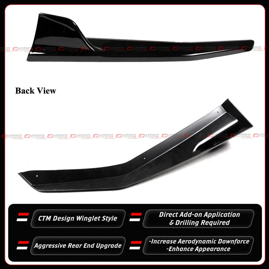 For 2021-2026 Lexus IS300 IS350 CTM V1 Gloss Black Rear Diffuser + Corner Extensions - Image 6