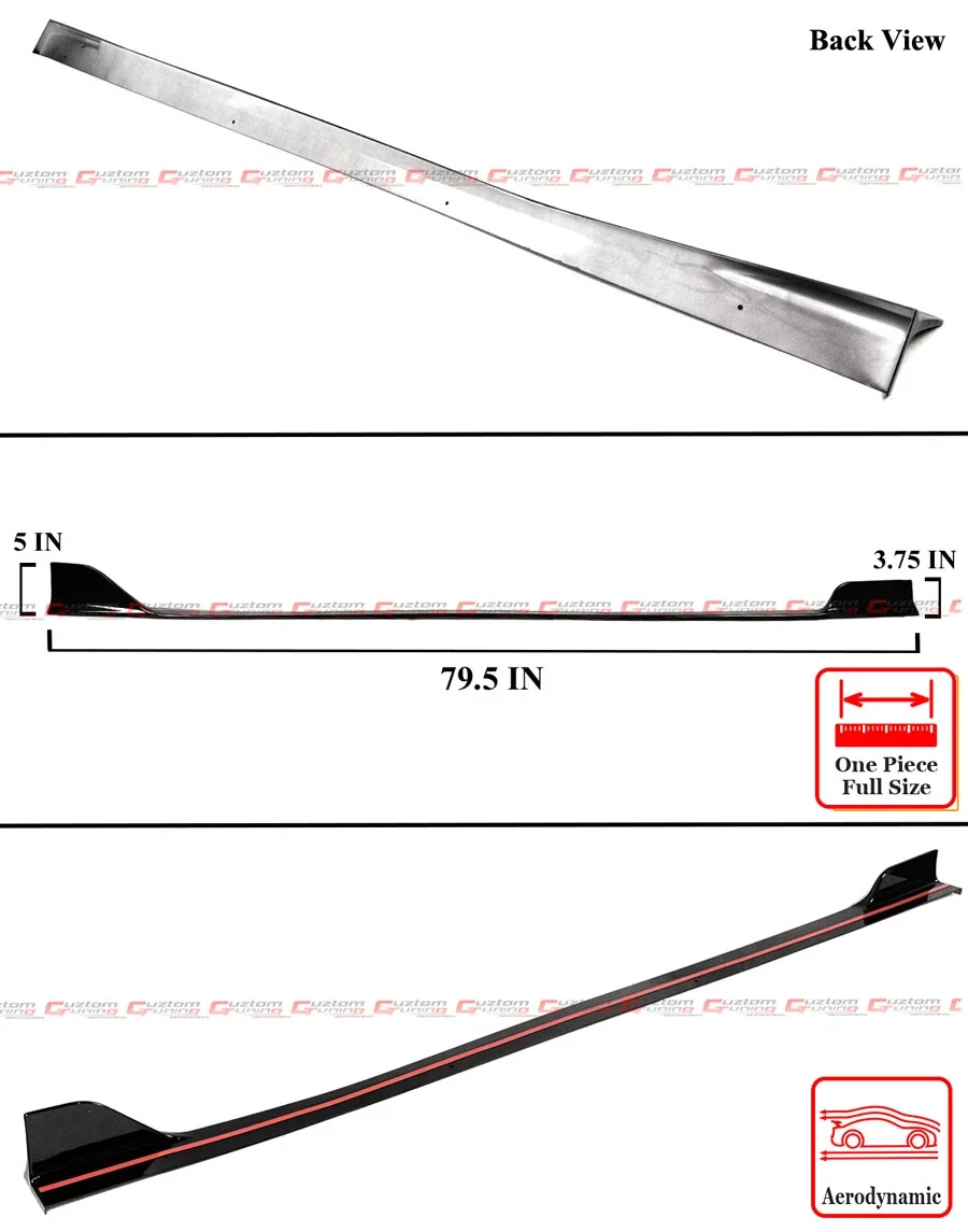For 2021-2025 Lexus IS300 IS350 CTM V1 Gloss Black Winglet Side Skirt Extension - Image 3