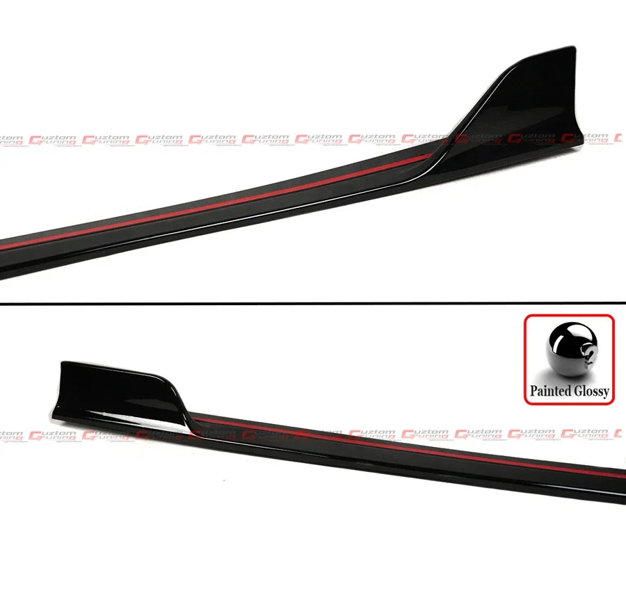 For 2021-2025 Lexus IS300 IS350 CTM V1 Gloss Black Winglet Side Skirt Extension - Image 4