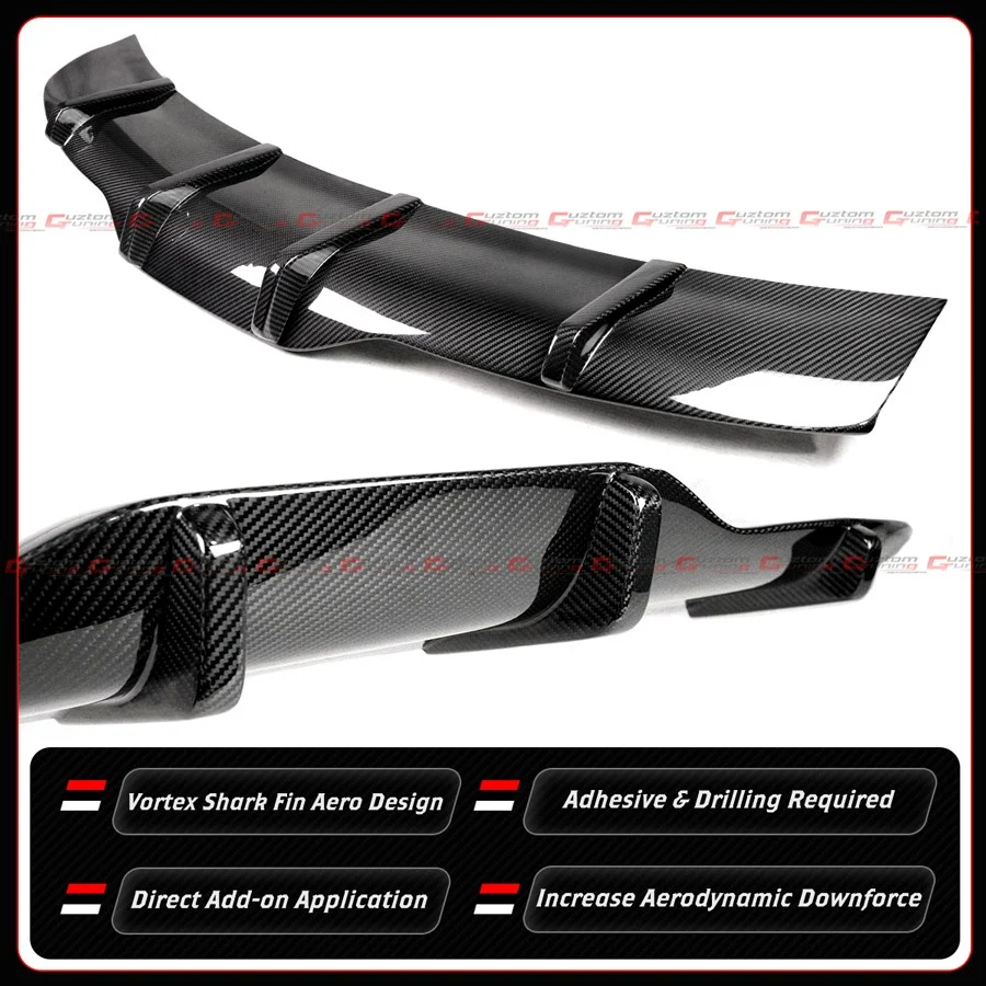 For 2021-2025 Tesla Model S V1 Style Full Carbon Fiber Rear Bumper Diffuser Valance - Image 2