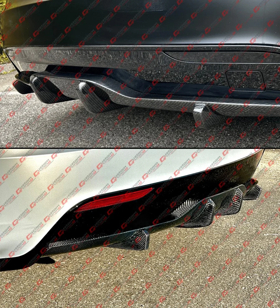 For 2021-2025 Tesla Model S V1 Style Full Carbon Fiber Rear Bumper Diffuser Valance - Image 6