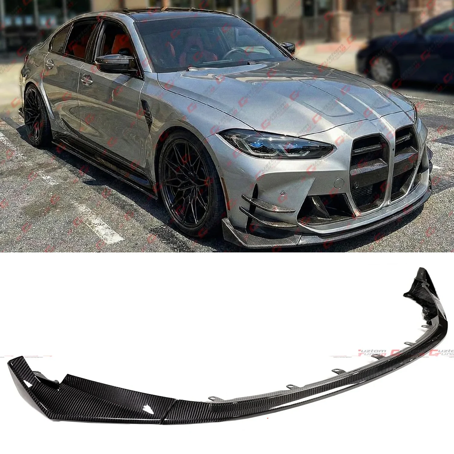 For 2021-2026 BMW G80 M3 G82 G83 M4 CSL Full Dry Carbon Fiber Front Bumper Lip