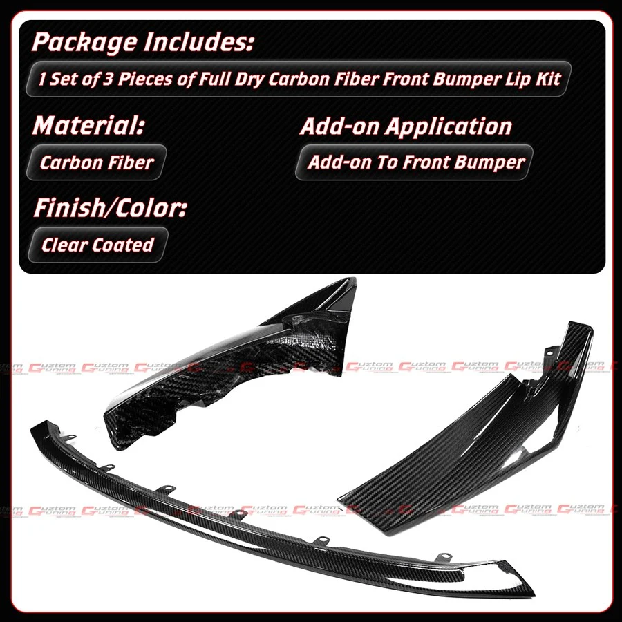 For 2021-2026 BMW G80 M3 G82 G83 M4 CSL Full Dry Carbon Fiber Front Bumper Lip - Image 2