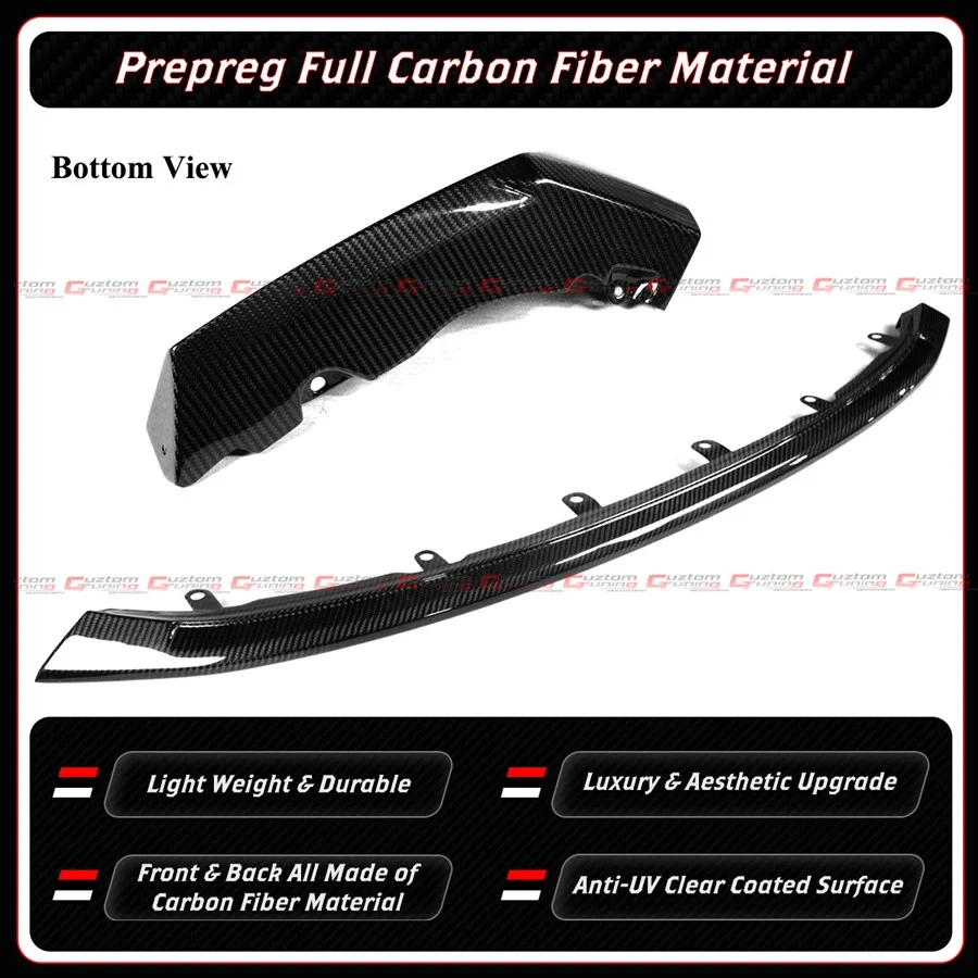 For 2021-2026 BMW G80 M3 G82 G83 M4 CSL Full Dry Carbon Fiber Front Bumper Lip - Image 4