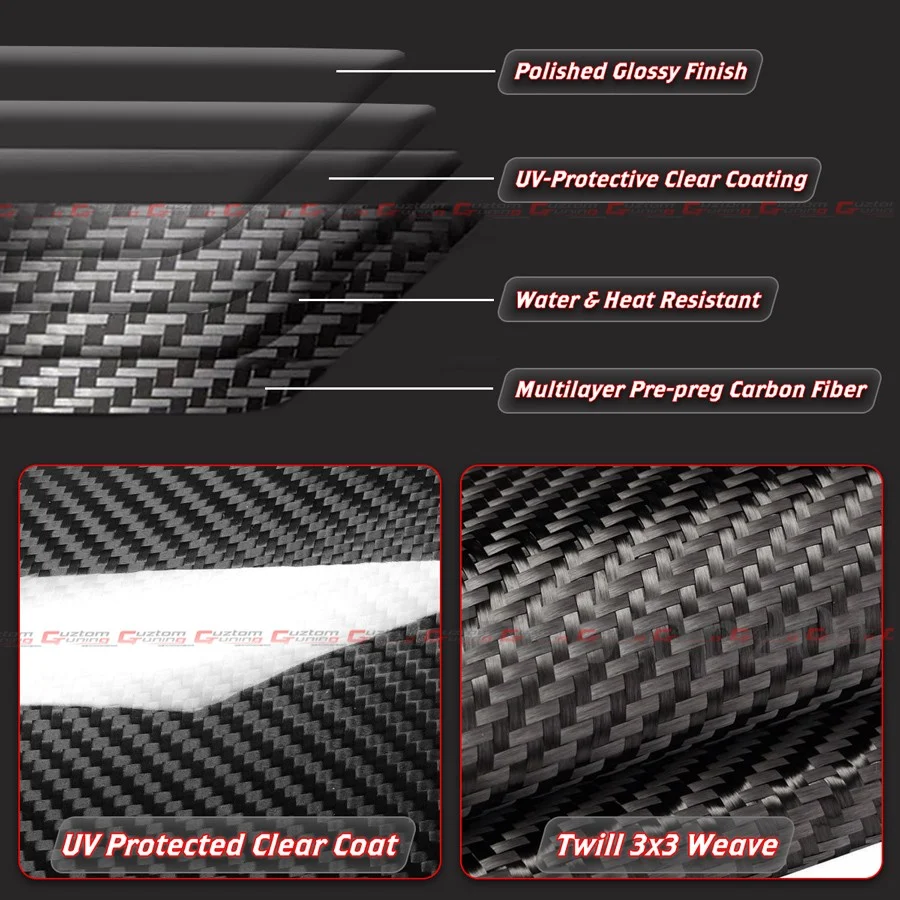 For 2021-2026 BMW G80 M3 G82 G83 M4 CTM V3 Full Carbon Fiber Rear Diffuser W/ LED - Image 7