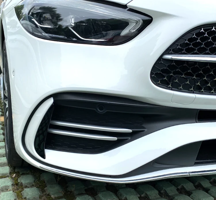 Chrome Front Fog Light Cover Trims For Mercedes C W206 C300 C43 AMG Sedan 2022-2024 - Image 2