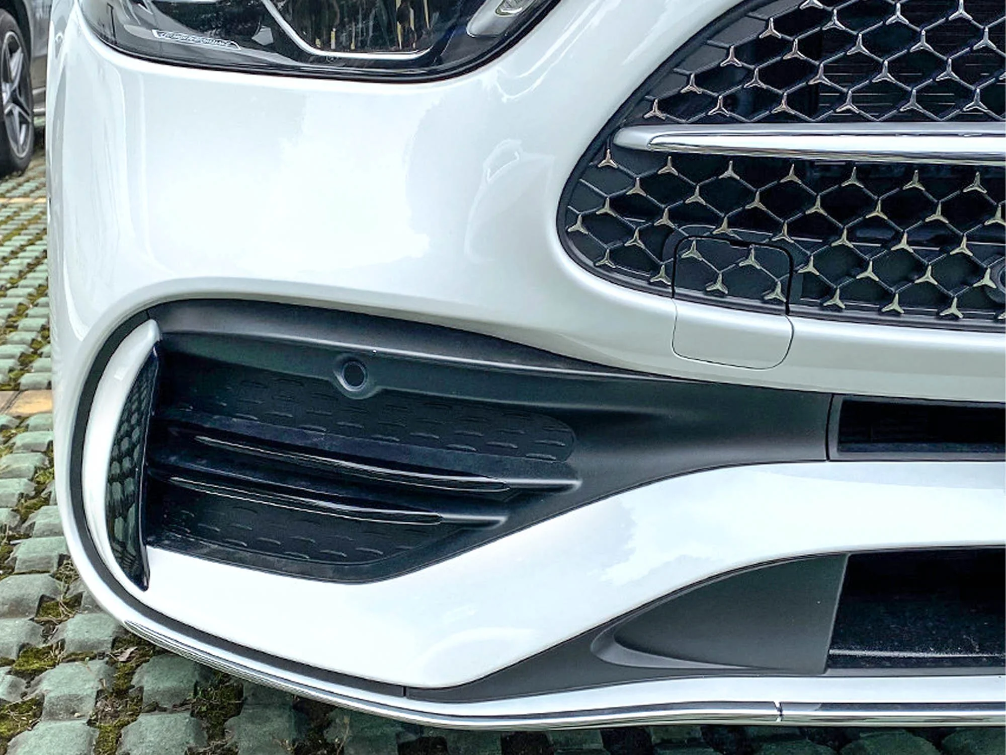 Gloss Black Front Bumper Fog Light Cover Trims For Mercedes W206 S206 C200 C300 C43 AMG 2022-2024 - Image 2
