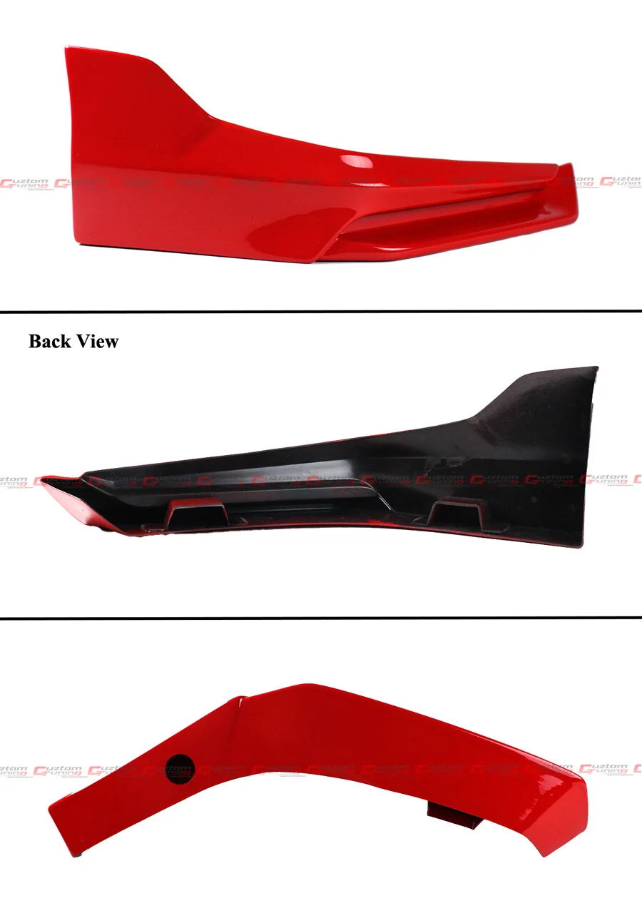 For 2022-2024 Honda Civic 11th Gen Yofer Red Black Front Bumper Lip Splitter Kit - Image 4