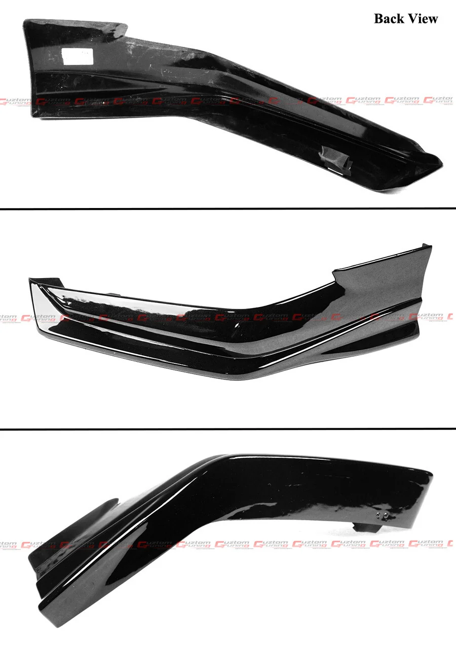 For 2022-2024 Honda Civic 11th GF Bodykit Black Pearl Front Bumper Lip Splitter - Image 4