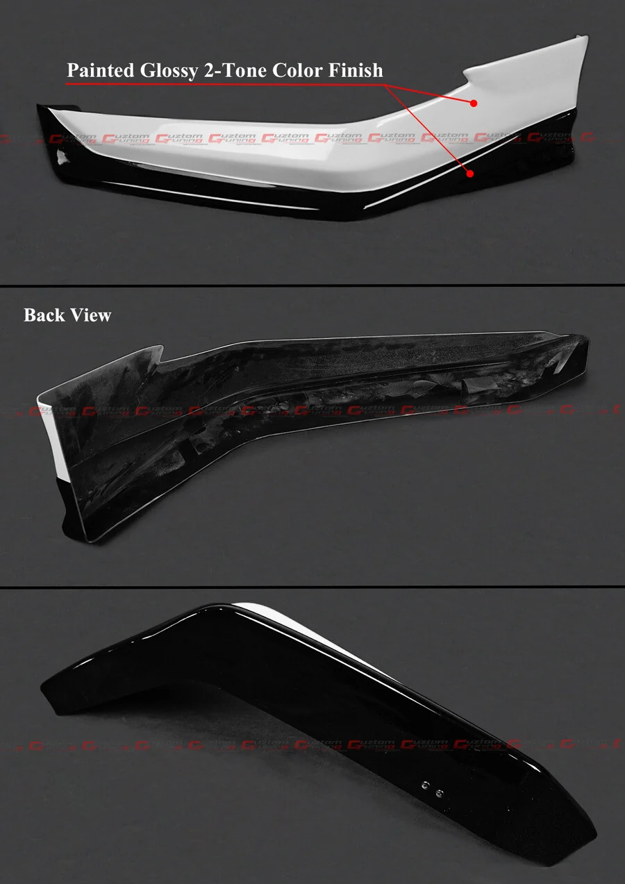 For 2022-2024 Honda Civic 11th GF Bodykit Pearl White Black Front Bumper Lip Kit - Image 4