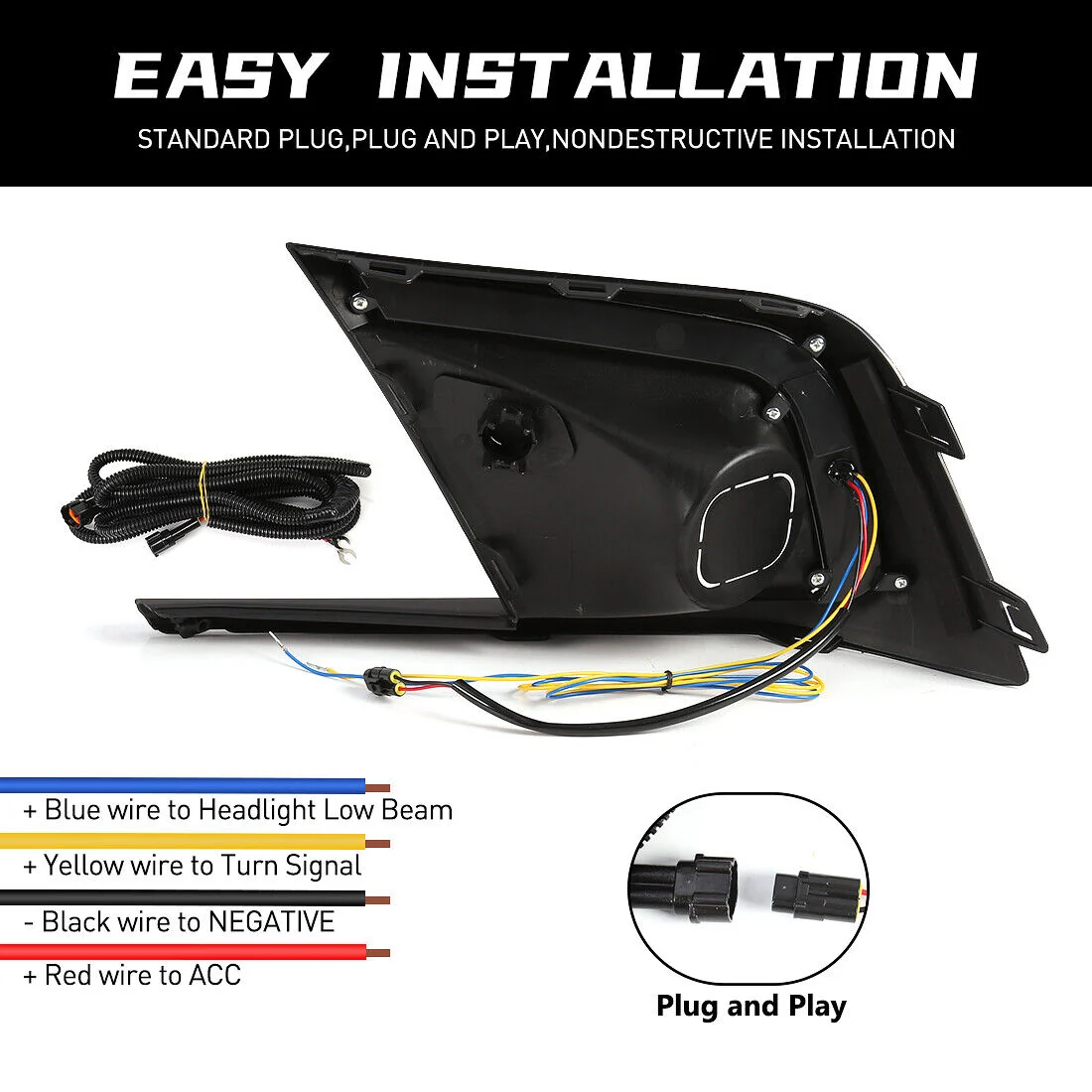 LED DRL Fog light Daytime Running Lights Head Lamp Fit For Honda Civic 2022-2024 - Image 3