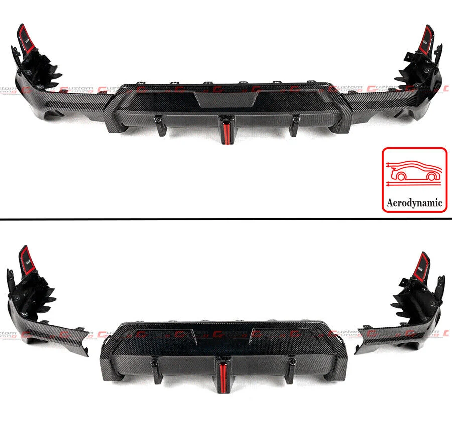 For 2022-2025 BMW G42 230i M240i Coupe Carbon Fiber Bumper LED Diffuser Full Replacement - Image 2