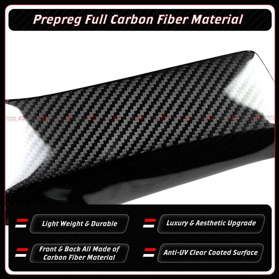 For 2022-2025 BMW X3M X4M Full Carbon Fiber Front Bumper Lower Air Duct Trim Covers - Image 5