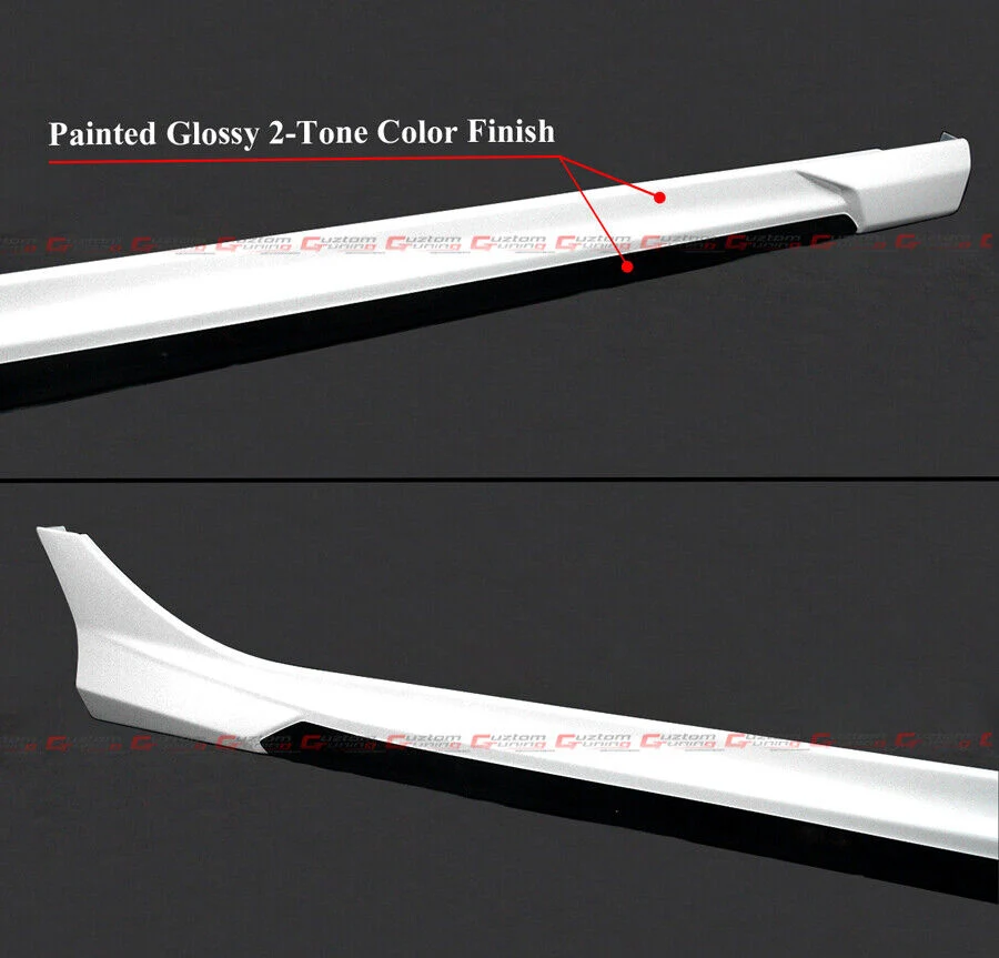 For 2022-2026 Honda Civic GF Bodykit Pearl White Black 2 Tone Side Skirt Extension - Image 4