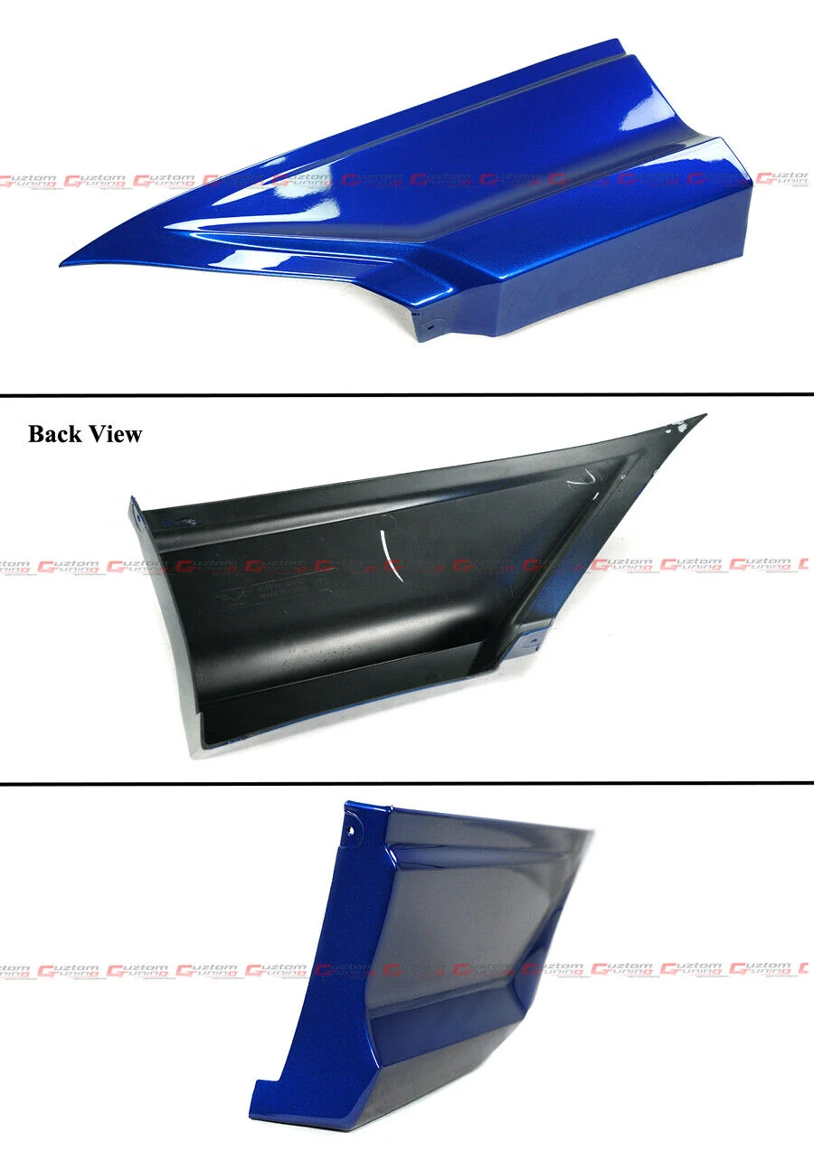 For 2022-2026 Honda Civic Sedan Aegena Blue LED Rear Diffuser + Corner Sparts Splitter - Image 4