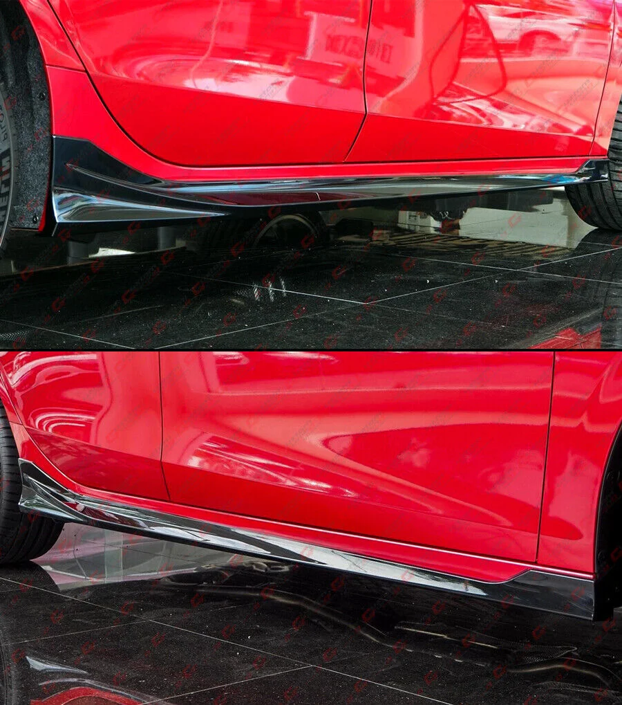 For 2022-2026 Honda Civic Sedan Hatchback RS Style Gloss Black Side Skirt Extension - Image 5