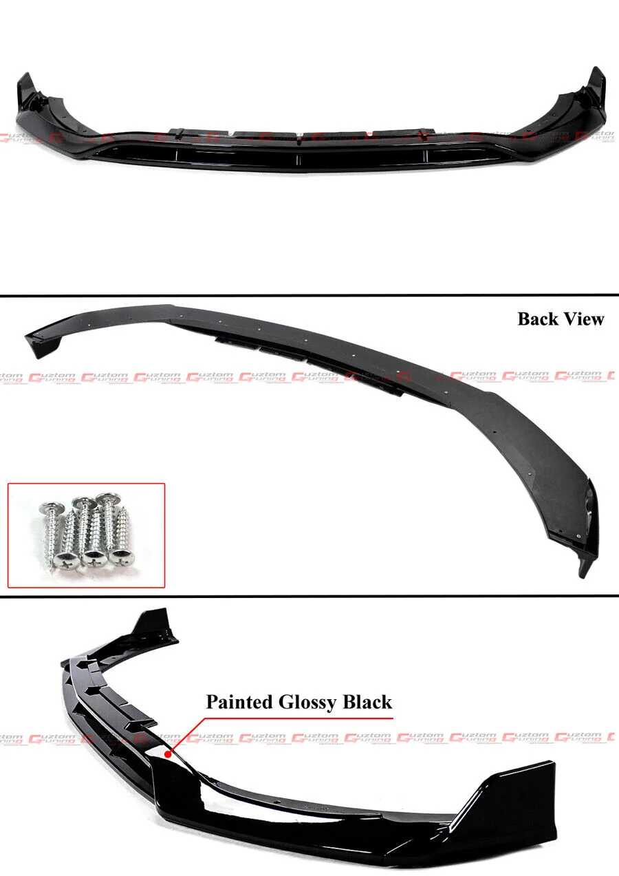 For 2022-2025 Mercedes W206 C300 C43 AMG Sedan Gloss Black Front Bumper Lip Splitter - Image 2