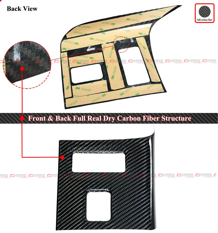 For 2022-2026 Subaru BRZ Toyota GR86 Real Dry Carbon Fiber Center Console Trim Cover - Image 3