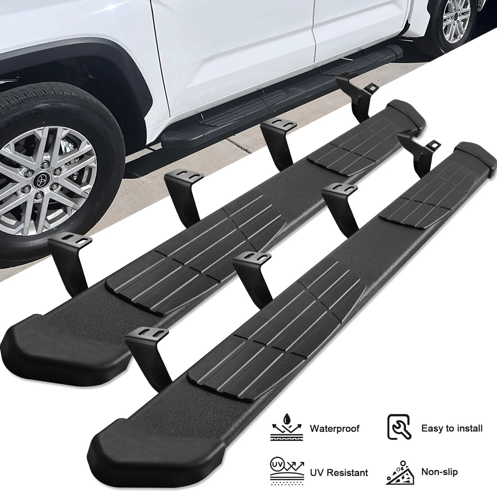6.5" Running Boards For 2022-2026 Toyota Tundra Crew Max Side Step Nerf Bar - Image 2