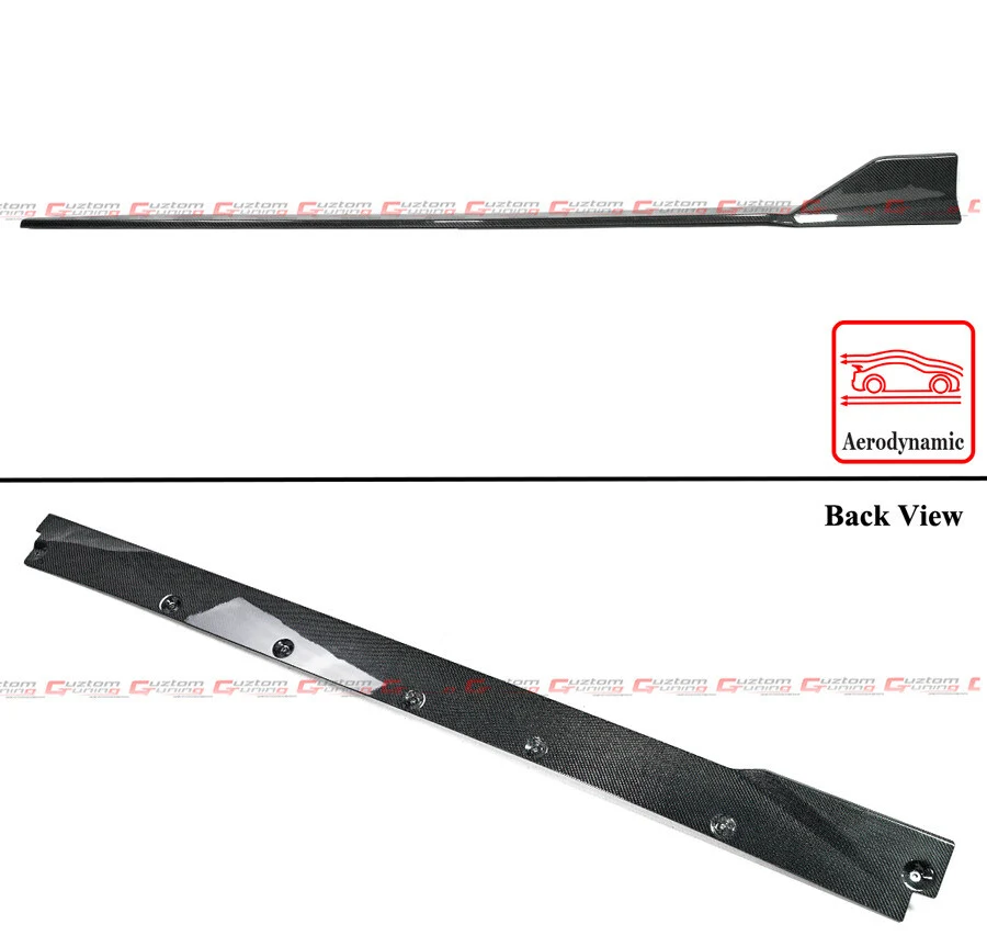 For 2022-2026 Toyota GR86 Subaru BRZ ZN8 R Style Carbon Fiber Side Skirt Extension - Image 3