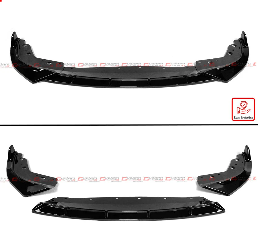 For 2023-2025 BMW G20 M340i 330i M Sport GT Style Gloss Black Front Bumper Lip Kit - Image 3