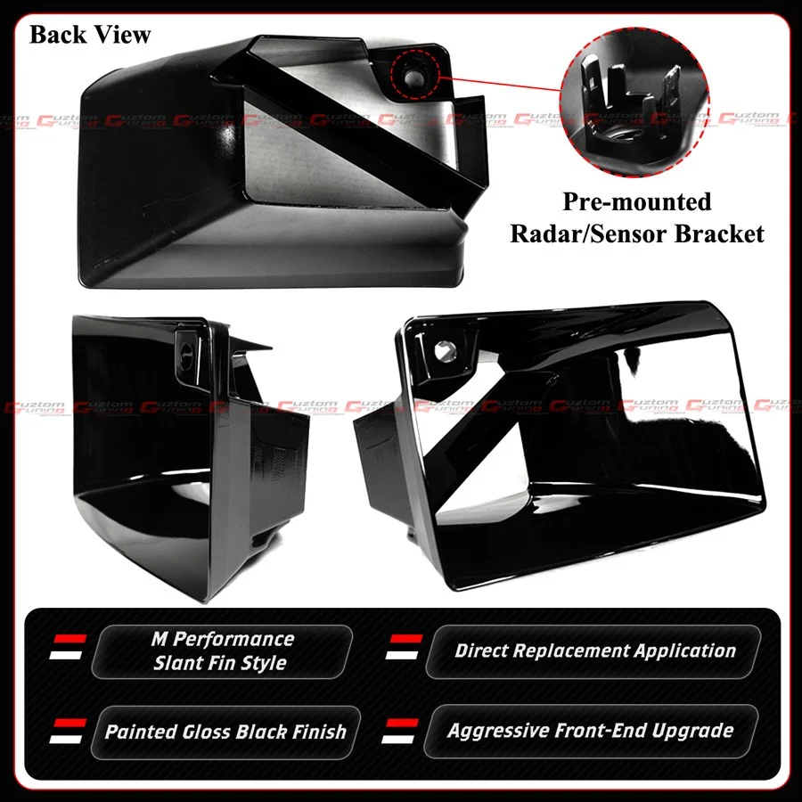 For 2023-2025 BMW G87 M2 MP Style Gloss Black Front Bumper Air Duct Vent Replacement - Image 4
