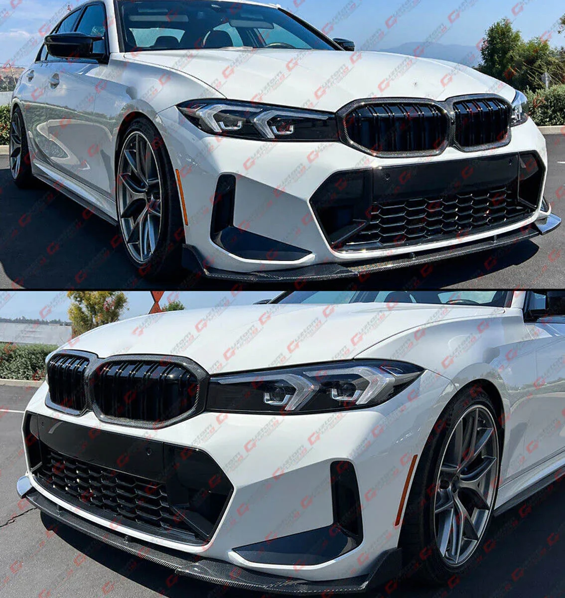 For 2023-2025 BMW M340i 330i G20 LCI M-Sport Real Carbon Fiber Front Bumper Lip Splitter - Image 6