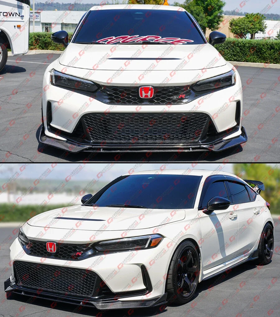 For 2023-2025 Civic Type-R FL5 AG V2 Style Carbon Fiber Front Bumper Lip Splitter - Image 10