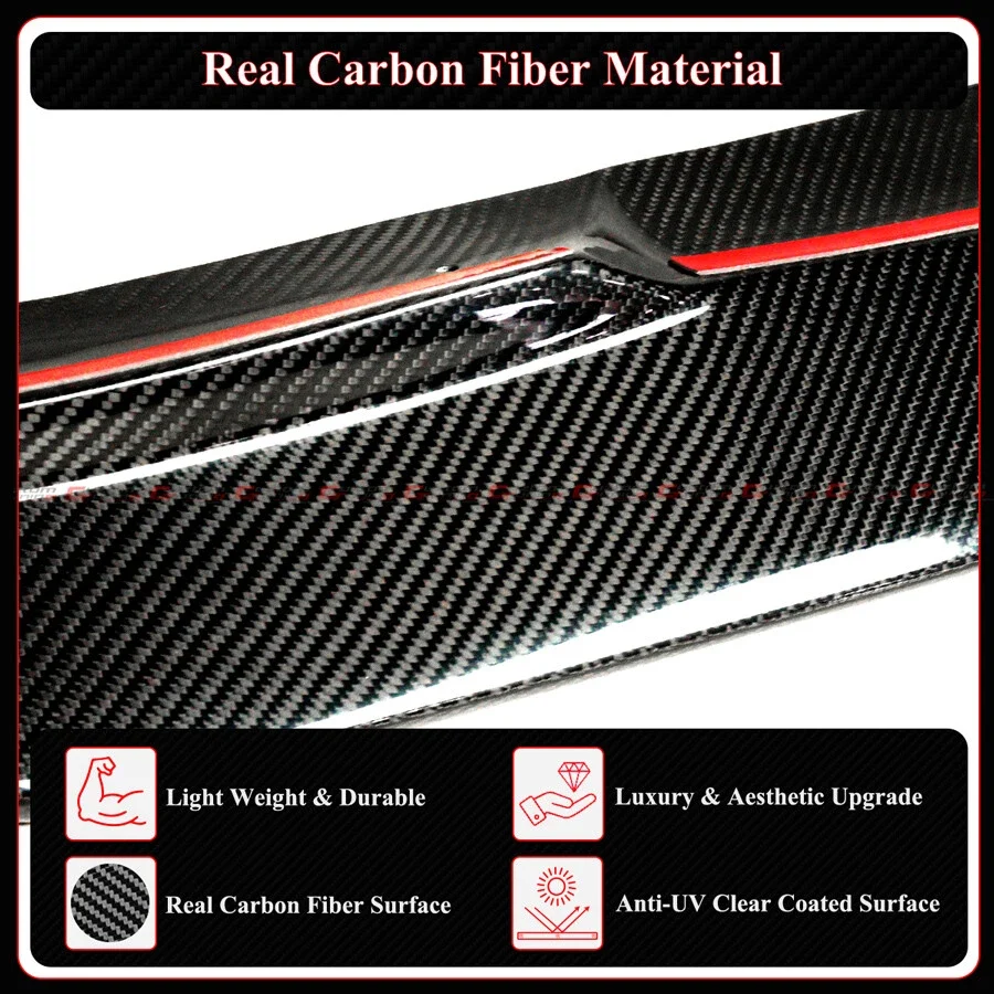 For 2023-2025 Civic Type-R FL5 AG V2 Style Carbon Fiber Front Bumper Lip Splitter - Image 8