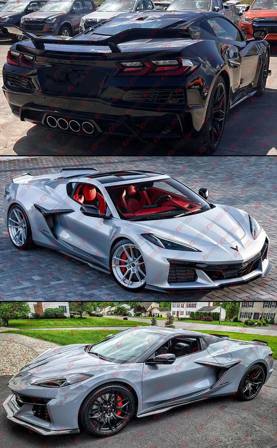 For 2023-2025 Corvette C8 Z06 Carbon Fiber Z07 Style Replacement Side Skirt Splitter - Image 4