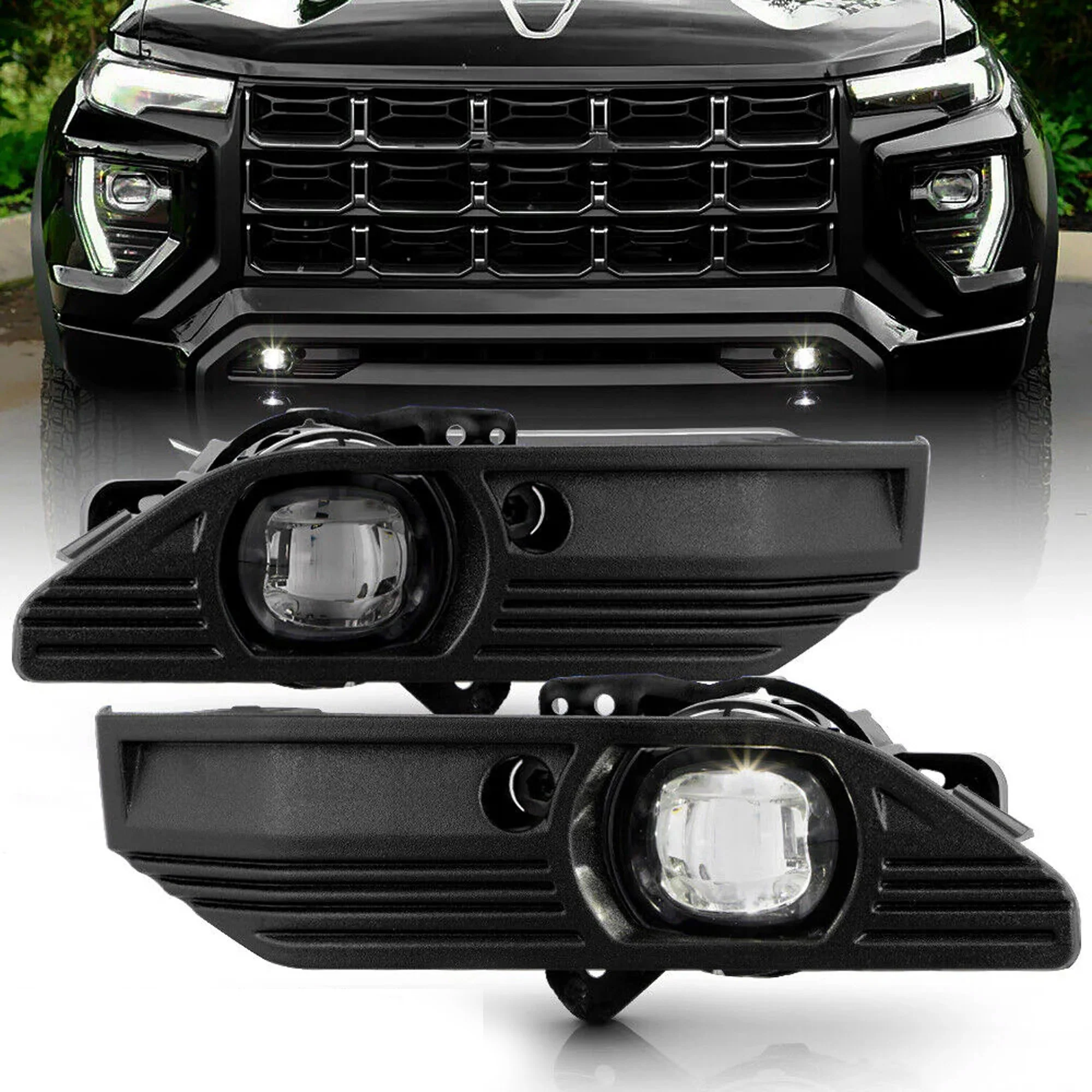 For 2023-2025 GMC Canyon LED Bumper Fog Lights Driving Lamps w/Switch Left+Right - Image 2