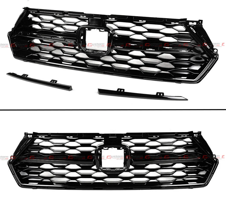 For 2023-2026 Honda Accord 11th Gen Gloss Black Front Bumper Mesh Grille - Image 4