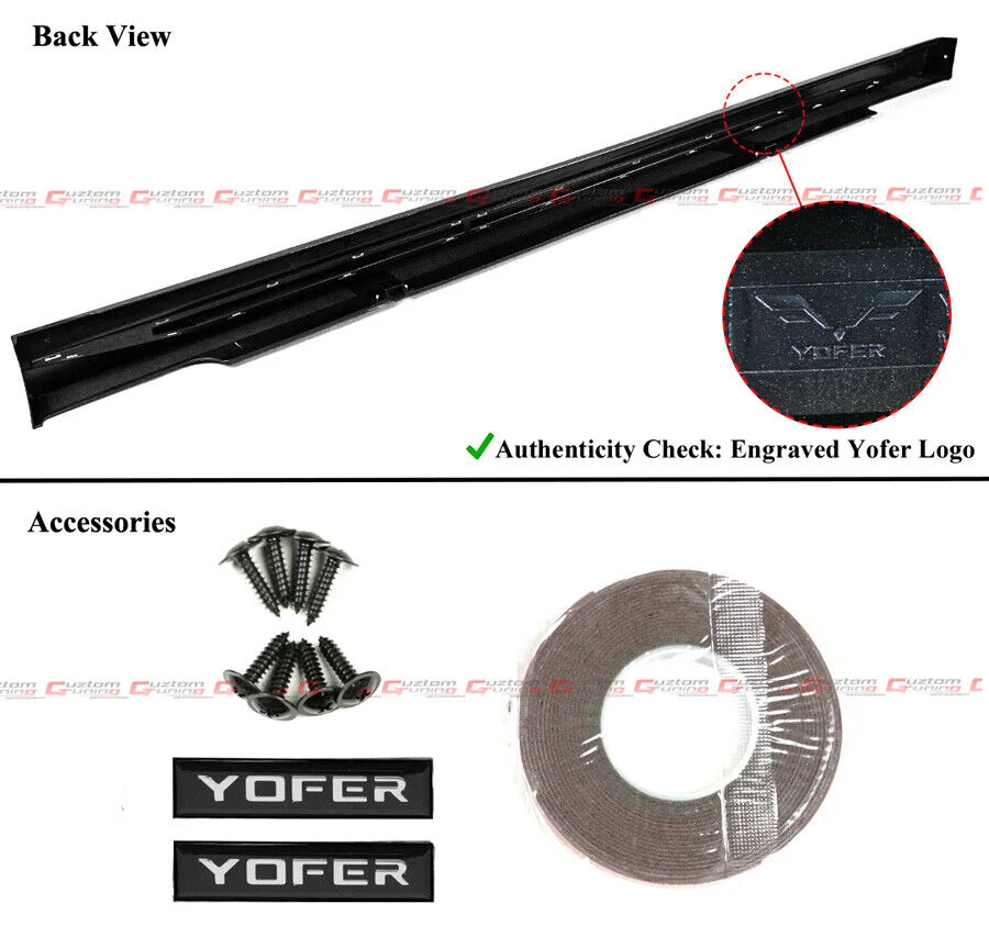 For 2023-2026 Honda Accord Black Add On Side Skirt Extension - Silver Trim - Image 3
